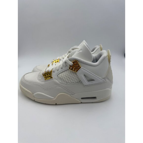 Size 9 - Air Jordan 4 Retro Metallic Gold (Women's) - Picture 3 of 11